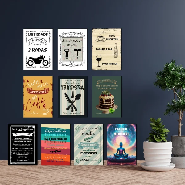 Kit Placa Decorativa Frases - Imagem 2